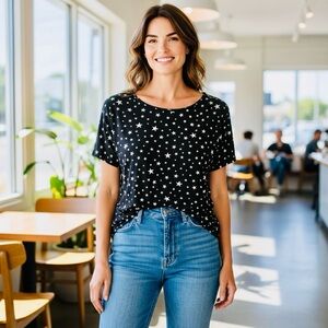 Starry Black Short Sleeve Tee